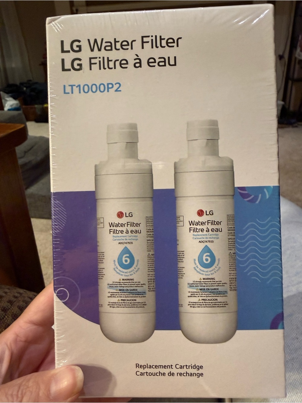 LG LT1000P2 White Water Filter Replacement Cartridge (Pack of 2)